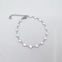 Roestvrijstalen Anklet, 304 roestvrij staal, met 1.57inch extender keten, mode sieraden & verschillende stijlen voor de keuze & voor vrouw, oorspronkelijke kleur, Lengte Ca 9.06 inch, Verkocht door PC