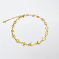 Roestvrijstalen Anklet, 304 roestvrij staal, met 1.57inch extender keten, mode sieraden & verschillende stijlen voor de keuze & voor vrouw, gouden, Lengte Ca 9.06 inch, Verkocht door PC