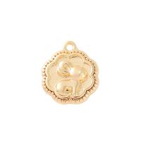 Brass Jewelry Pendants Rabbit gold color plated DIY Sold By PC