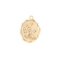 Cubic Zirconia Micro Pave Brass Pendant Butterfly gold color plated DIY & micro pave cubic zirconia Sold By PC