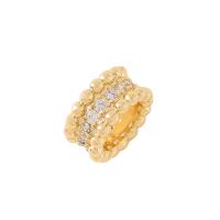 Messing kralen met micro-paved kubieke zirconia's, gold plated, DIY & micro pave zirconia, 5x9mm, Verkocht door PC