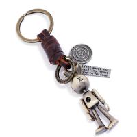 Zinc Alloy Key Lås, Koskind, med Jern & Zinc Alloy, håndlavet, mode smykker & Unisex, to forskellige farvede, 115x30mm, Solgt af PC