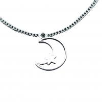 Zinc alliage Moon pendentifs, alliage de zinc, Lune et Etoile, Plaqué de couleur d'argent, Vintage & DIY & creux, protéger l'environnement, sans nickel, plomb et cadmium, 18x13mm, Environ 100PC/sac, Vendu par sac