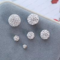 Polimero-Clay-Beads, argilla polimero, DIY & formato differente per scelta & con strass, bianco, Venduto da PC