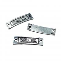 Cink Alloy Bar priključak, Pravokut, starinski srebrne boje pozlaćen, Berba & možete DIY & 1/1 petlje, nikal, olovo i kadmij besplatno, 35x10mm, Približno 100računala/Torba, Prodano By Torba