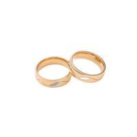 Couple Finger Rings 304 Stainless Steel Vacuum Ion Plating Unisex & with rhinestone Sold By PC