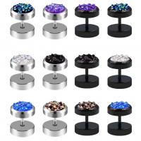 Bijoux de piercing d'oreille en acier inoxydable, Acier inoxydable 304, bijoux de mode & pour homme, plus de couleurs à choisir, 10mm, Vendu par PC