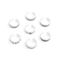 Zinc Alloy Teen Ring, antiek zilver plated, 7 stuks & verstelbaar & voor vrouw, Maat:3, Verkocht door Stel