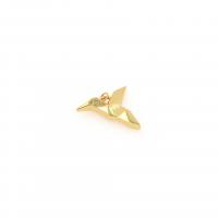 Cubic Zirconia Micro Pave bronze Pingente, cobre, Pássaro, 18K banhado a ouro, DIY, 25.50x25x4.70mm, vendido por PC