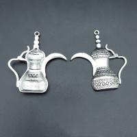 Zinc Alloy Pendants teapot antique silver color plated vintage & DIY nickel lead & cadmium free Approx Sold By Bag