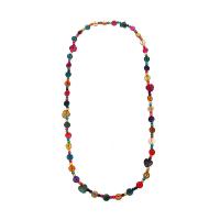 Wood Necklace Coco with Wood fashion jewelry & for woman multi-colored Length Approx 31.5 Inch Sold By PC