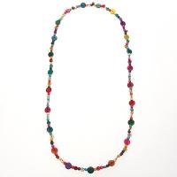 collier bois, noix de coco, avec bois, bijoux de mode & pour femme, multicolore, Longueur Environ 31.5 pouce, Vendu par PC