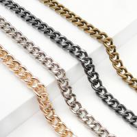 Jern Twist Oval Chain, forgyldt, du kan DIY & forskellig størrelse for valg, flere farver til valg, nikkel, bly & cadmium fri, Solgt af m