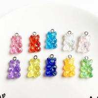 Resin Pendant Bear break proof & cute & DIY nickel lead & cadmium free Approx Sold By Bag