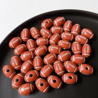 DIY Schmuck, Acryl, Rugby-Ball, Bruchbeweis & Niedlich, orange, frei von Nickel, Blei & Kadmium, 15mm, ca. 100PCs/Tasche, verkauft von Tasche