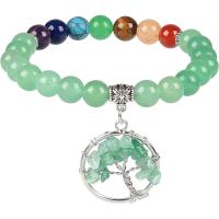 Gemstone Bracelets Natural Stone with Zinc Alloy & Unisex Length 19 cm Sold By PC