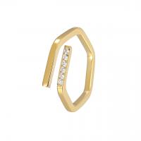 Acier titane Cuff Bague, réglable & pour femme & avec strass, plus de couleurs à choisir, Taille:6-8, Vendu par PC