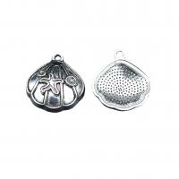 Zinc Alloy Pendants Shell antique silver color plated vintage & DIY nickel lead & cadmium free Approx Sold By Bag