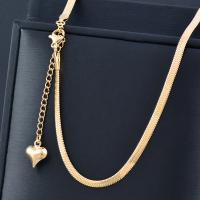 Collier d'acier titane, avec 1.97inch chaînes de rallonge, coeur, bijoux de mode & pour femme, plus de couleurs à choisir, Longueur Environ 15.75 pouce, Vendu par PC