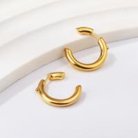 Stainless Steel Stud Earrings 304 Stainless Steel Vacuum Ion Plating fashion jewelry & for woman golden Sold By Pair