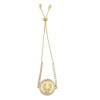 Collier en laiton, Placage de couleur d'or, bijoux de mode & pavé de micro zircon & pour femme, protéger l'environnement, sans nickel, plomb et cadmium, 125*22*0.3mm, Longueur Environ 12.5 pouce, Vendu par PC