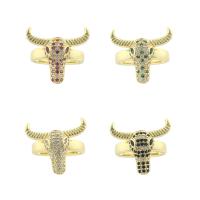 Brass Finger Ring gold color plated fashion jewelry & for woman & with rhinestone nickel lead & cadmium free Sold By PC