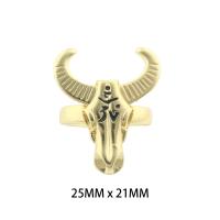 Messing Fingerring, goldfarben plattiert, Modeschmuck & für Frau, frei von Nickel, Blei & Kadmium, 25x21x0.6mm, Bohrung:ca. 0.4mm, verkauft von PC