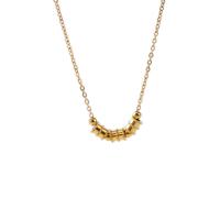 Colar de jóias de aço inoxidável, Aço inoxidável 304, with 1.97inch extender chain, joias de moda & para mulher, dourado, 6x7mm, comprimento Aprox 17.72 inchaltura, vendido por PC