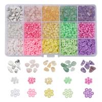 Polymer lerperler, Polymer Clay, med Natursten & Plastboks & Glas Seed Beads, du kan DIY, blandede farver, 174x100x21.50mm, Ca. 1625pc'er/Box, Solgt af Box