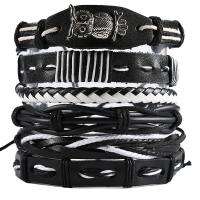 Kohud Armband Set, med PU & Zink Alloy, Owl, plated, flerskikts & Unisex, 80mm, Längd Ca 7 inch, Säljs av Ställ