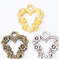 Zinc Alloy Heart Pendants plated DIY & hollow nickel lead & cadmium free Sold By PC