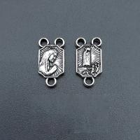 Zinc Alloy Connector antique silver color plated vintage & DIY & 2/1 loop nickel lead & cadmium free Approx Sold By Bag