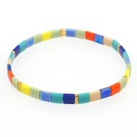 Bracelet de perles de verre, TILA-Perles, cadre, Style bohème & pour femme, plus de couleurs à choisir, protéger l'environnement, sans nickel, plomb et cadmium, 5mm, Longueur Environ 17 cm, Vendu par PC