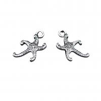 Zinc Alloy Animal Pendants Starfish antique silver color plated vintage & DIY nickel lead & cadmium free Approx Sold By Bag