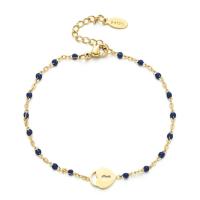 Bijoux bracelet en acier inoxydable, Acier inoxydable 304, avec 4cm chaînes de rallonge, cadnas, Style bohème & pour femme & émail, plus de couleurs à choisir, Longueur Environ 16 cm, Vendu par PC