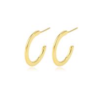 Brass Stud Earring gold color plated & for woman Sold By Pair