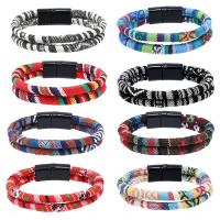 alliage de zinc bracelet, avec tissu, Style bohème & pour femme, plus de couleurs à choisir, Longueur Environ 8.5 pouce, Vendu par PC