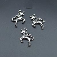 Zinc Alloy Pendants Unicorn antique silver color plated durable & DIY nickel lead & cadmium free Approx Sold By Bag