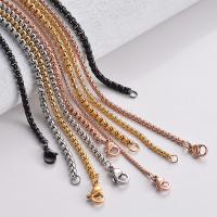 Stainless Steel Chain Necklace plated DIY original color Sold By PC