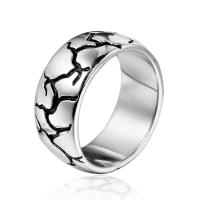 Bague acier titane, normes différentes pour le choix & pour homme, couleur originale, 10mm, Taille:7-13, Vendu par PC