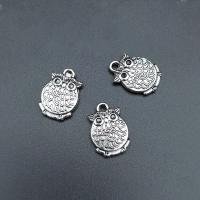 Zinc Alloy Animal Pendants Owl antique silver color plated durable & DIY nickel lead & cadmium free Approx Sold By Bag