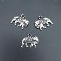 Zinc Alloy Animal Pendler, Elephant, antik sølv farve forgyldt, Bæredygtig & du kan DIY, nikkel, bly & cadmium fri, 20x17mm, Ca. 100pc'er/Bag, Solgt af Bag