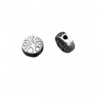 Zink Alloy Spacer Pärlor, Flat Round, antik silver pläterad, Vintage & DIY, nickel, bly och kadmium gratis, 9x9mm, Ca 100PC/Bag, Säljs av Bag