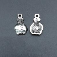 Zinc Alloy Pendants Money Bag antique silver color plated vintage & DIY nickel lead & cadmium free Approx Sold By Bag