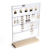 Iron Earring Display with Beech Wood durable nickel lead & cadmium free Sold By PC