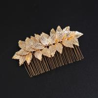 Dekoratív Hair Combs, Cink ötvözet, kézi, divat ékszerek & a nő, aranysárga, nikkel, ólom és kadmium mentes, 105x50mm, Által értékesített PC