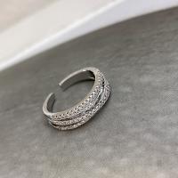 Mässing Finger Ring, mode smycken & micro bana cubic zirconia & för kvinna, nickel, bly och kadmium gratis, Säljs av PC