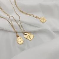 Stainless Steel Jewelry Necklace 304 Stainless Steel with 5cm extender chain plated golden 22mm Length 45 cm Sold By PC