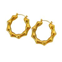 Stainless Steel Lever Terug Earring, 304 roestvrij staal, plated, mode sieraden, gouden, 32x5x34mm, Verkocht door pair