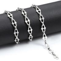 Rozsdamentes acélból készült ékszerek Chain, 304 rozsdamentes acél, DIY, az eredeti szín, 13.50x8.50mm, Által értékesített m